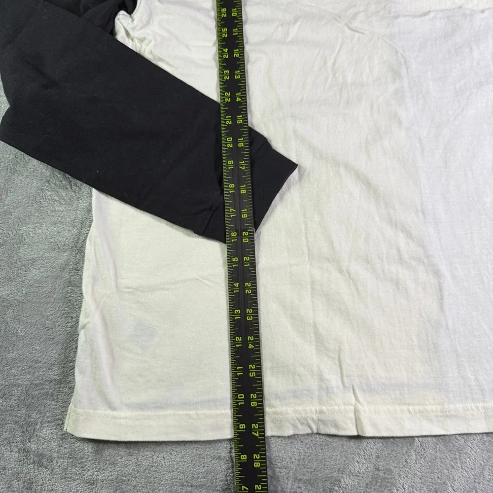 True Religion Spliced Rugby Polo Shirt Long Sleeve Black White/Cream XXL